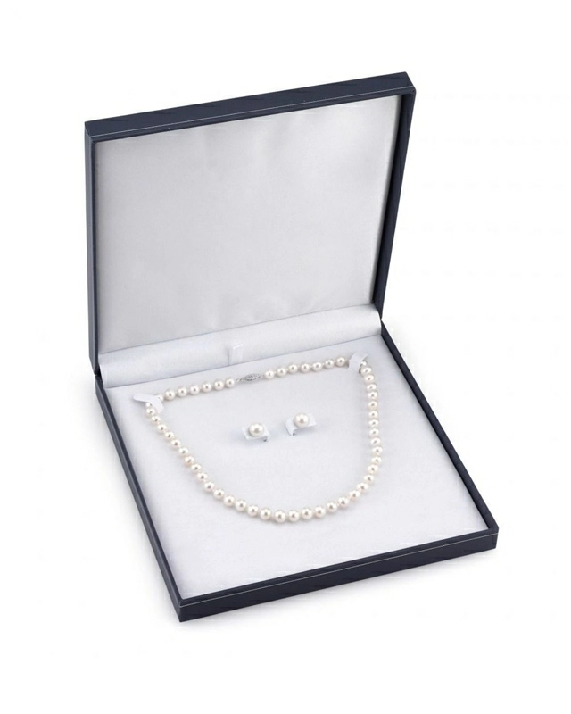 7.0-7.5mm Freshwater Choker Pearl Necklace & Earrings - Fourth Image