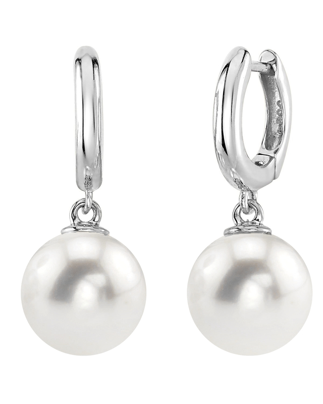 Freshwater Pearl Huggie Mary Earrings