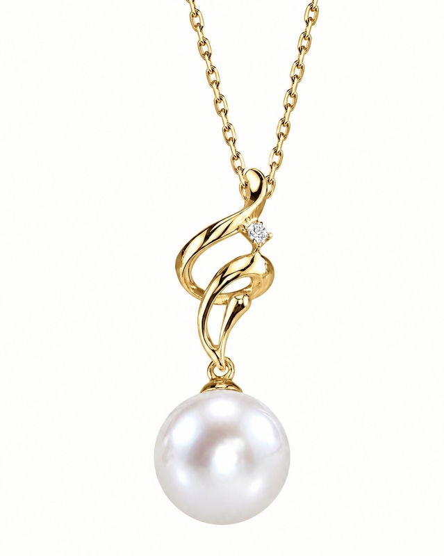 Freshwater Pearl & Diamond Aria Pendant