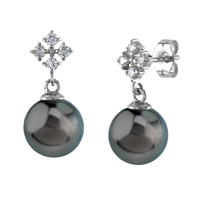 Tahitian South Sea Pearl & Diamond Millie Earrings