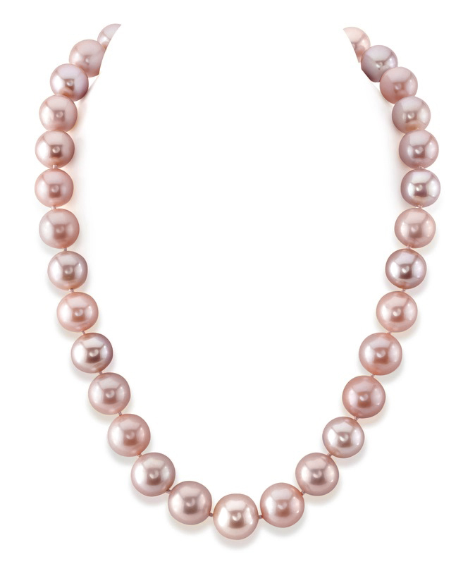 12-13mm Pink Freshwater Pearl Necklace - AAAA Quality