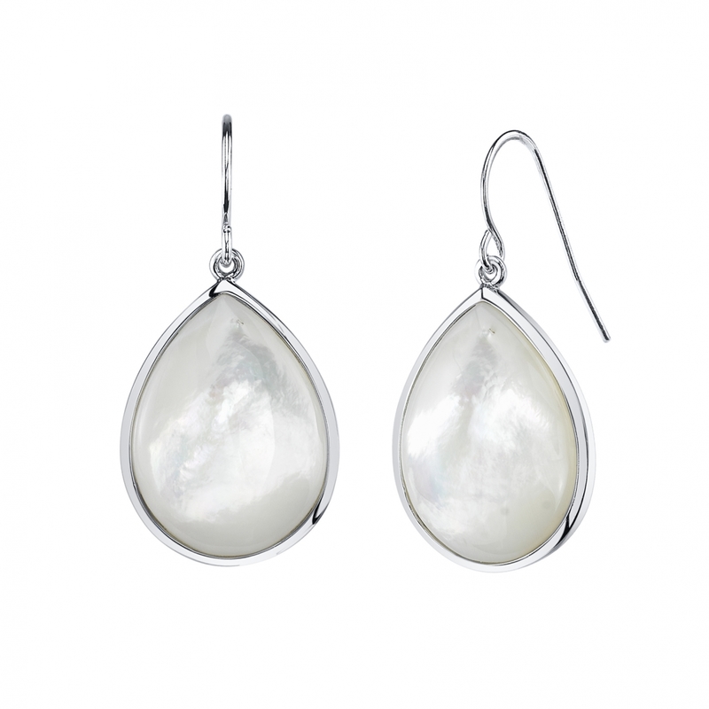White Mother of Pearl Mave Earrings