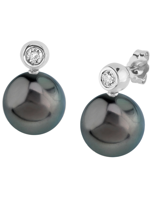 Tahitian South Sea Pearl & Diamond Dakota Earrings