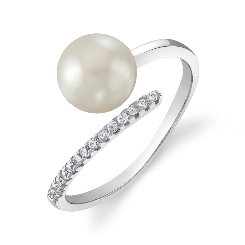 Freshwater Pearl & Diamond Valentina Ring