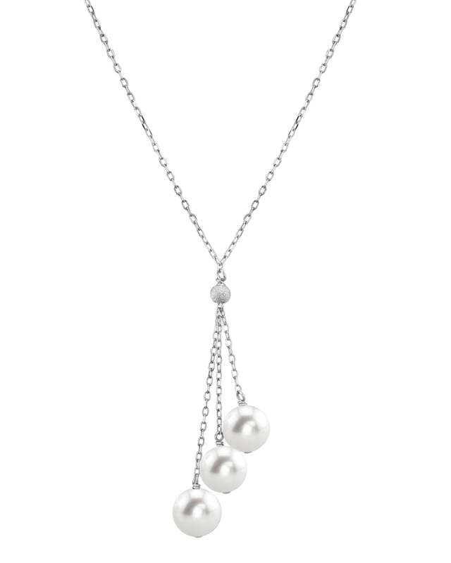 White gold 2025 pearl necklace