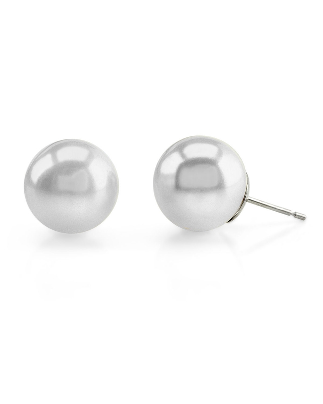 9mm South Sea Round Pearl Stud Earrings- Choose Your Quality
