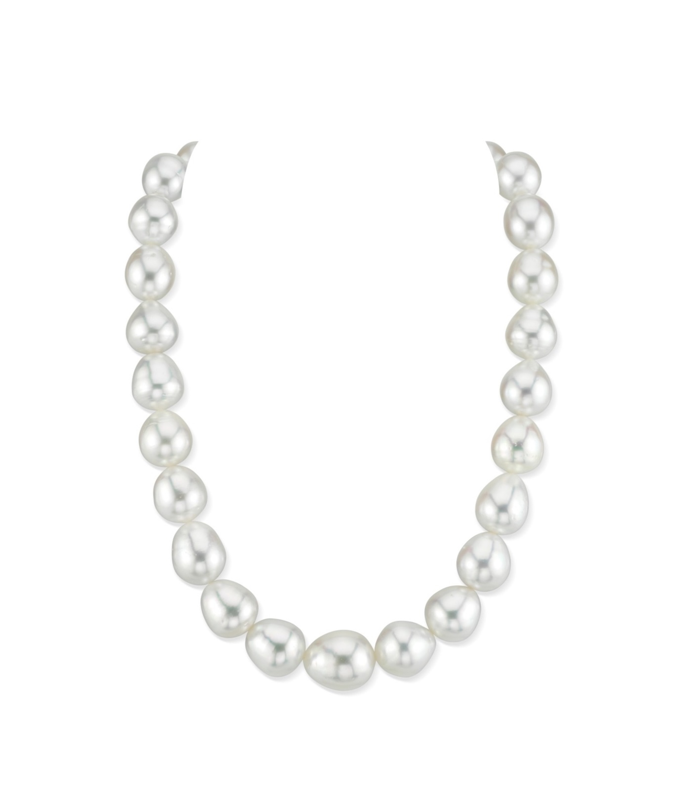 11-13mm White South Sea Drop Shape Pearl Necklace - PSL Certified