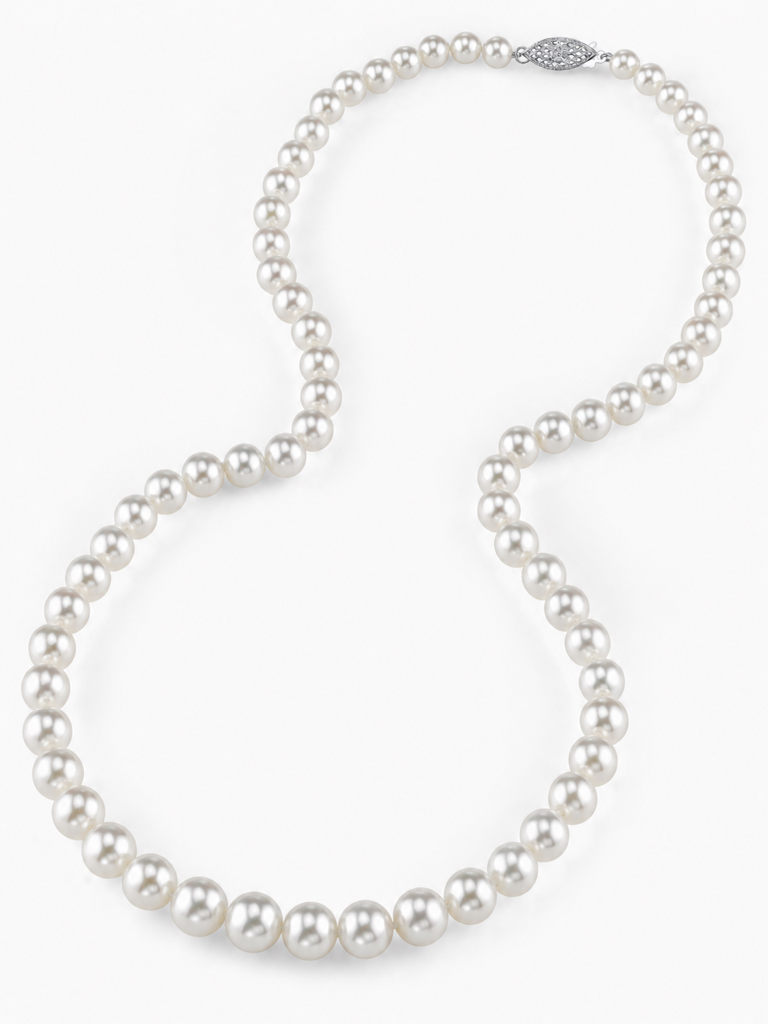 5.0-7.0mm Japanese Akoya White Graduated Pearl Necklace