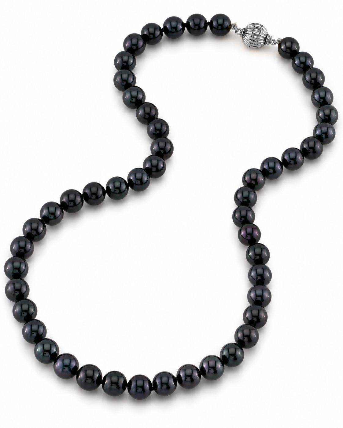 8.0-8.5mm Japanese Akoya Black Pearl Necklace - AAA Quality