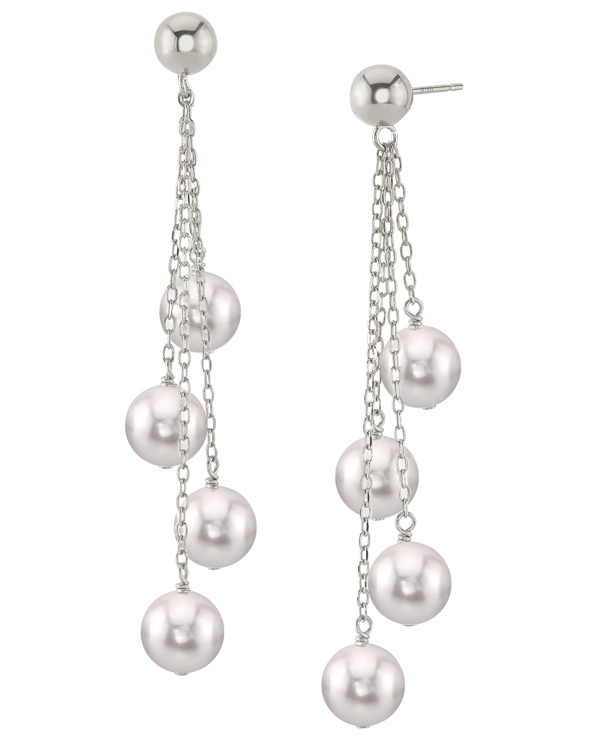 White Akoya Pearl Luciane Earrings - Model Image