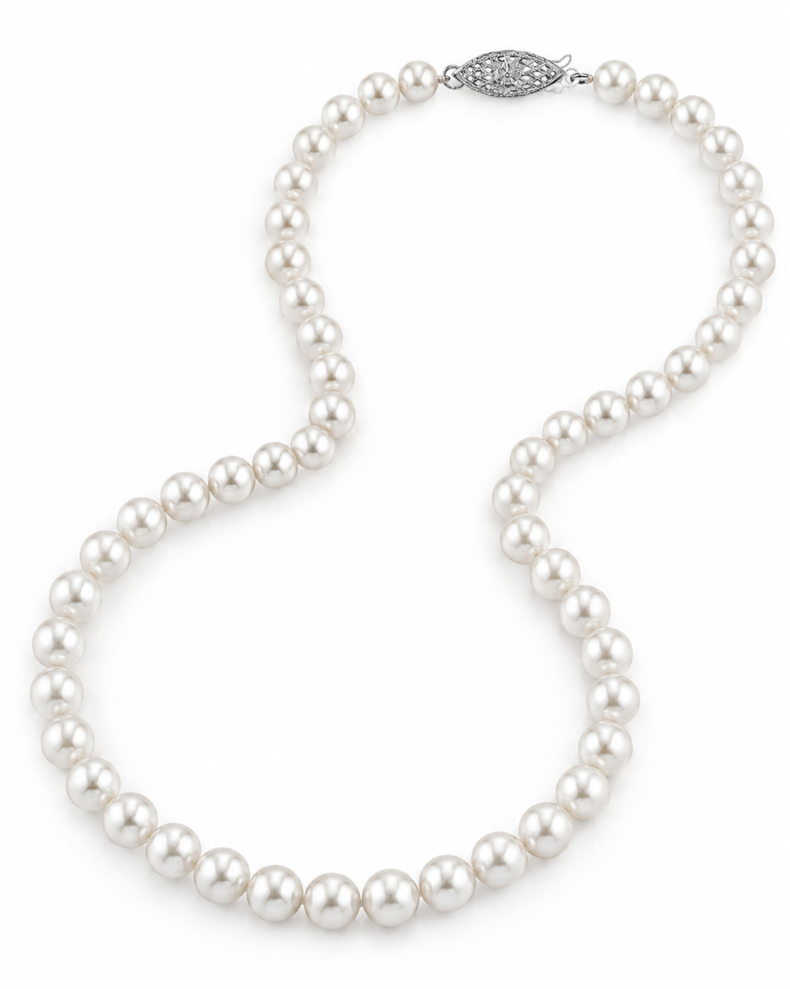 6.0-9.0mm Japanese Akoya White Graduated Pearl Necklace
