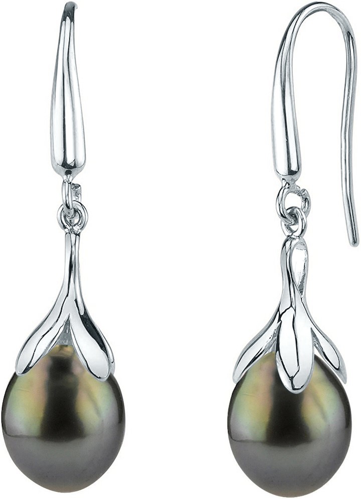 10-11mm Tahitian South Sea Pearl Olive Earrings