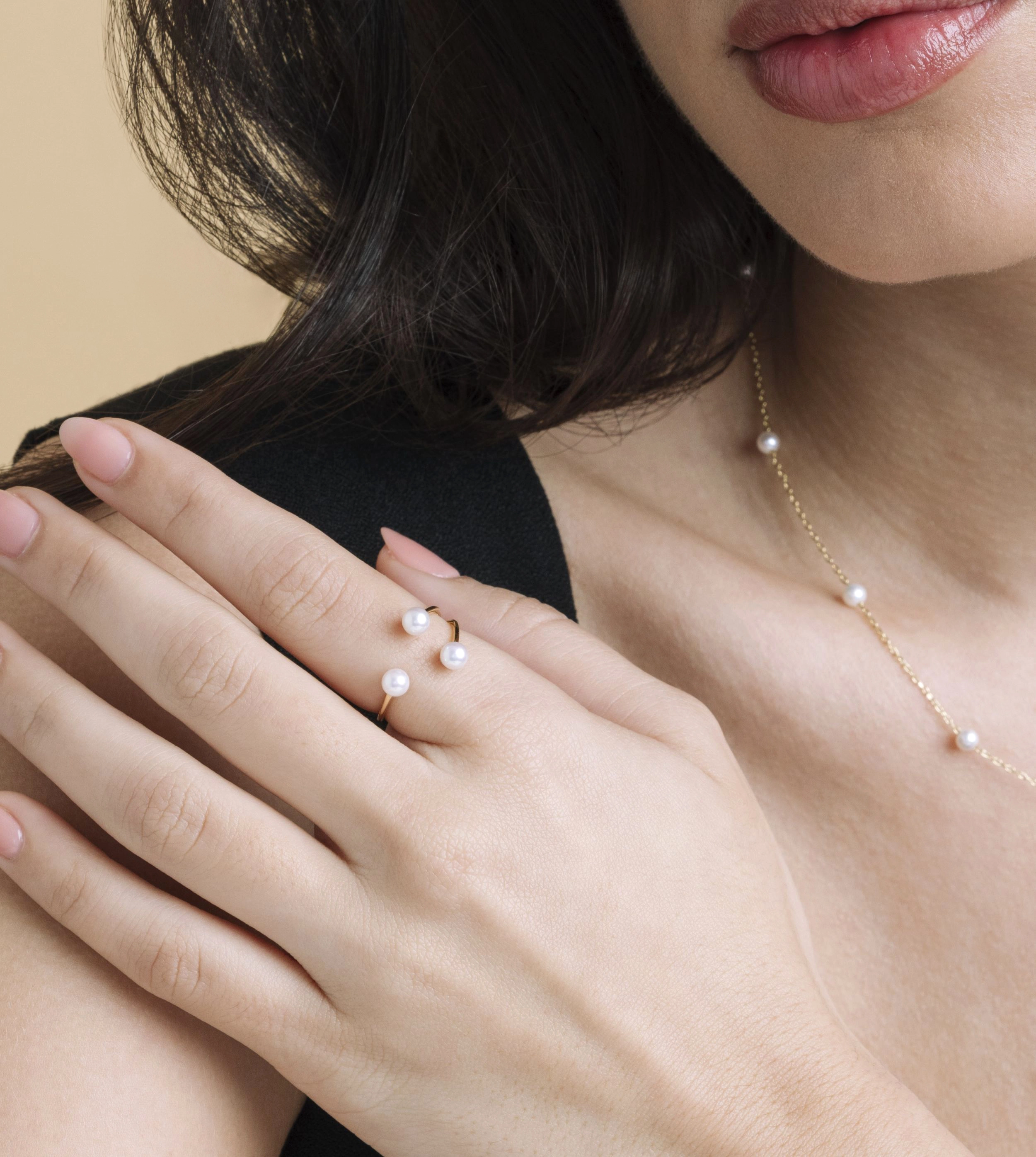 14K Gold Freshwater Pearl Victoria Ring