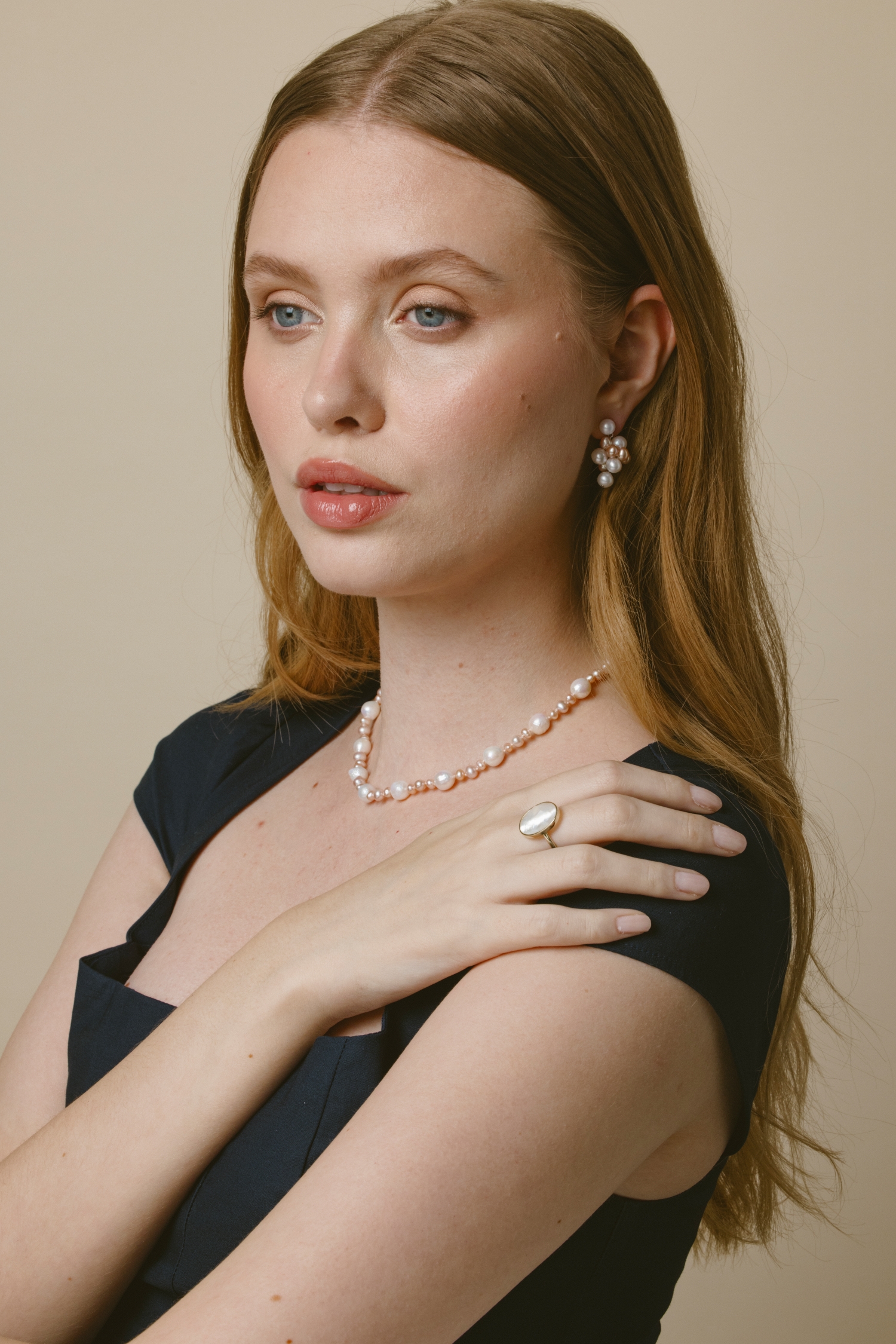 Cultured Mother of Pearl Rae Ring