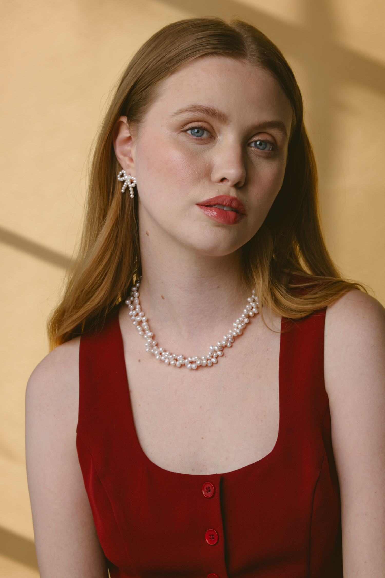 4-5mm Double Twisted White Freshwater Double Pearl Necklace